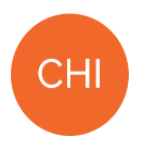 an image of a round orange circle with the text CHI